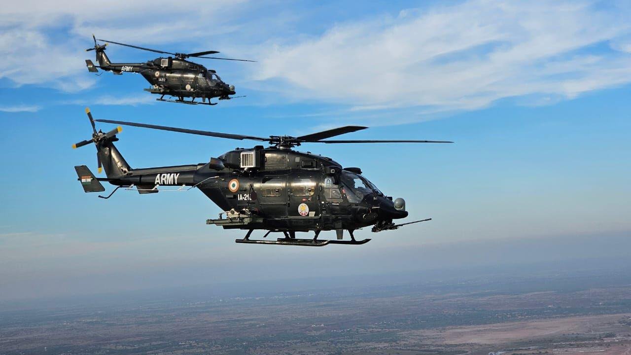 Indigenisation efforts in Indian Air Force showcasing locally built aircraft HAL Rudra