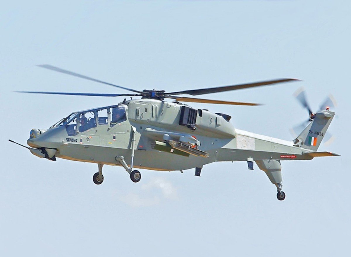Indigenisation efforts in Indian Air Force showcasing locally built aircraft HAL Prachand